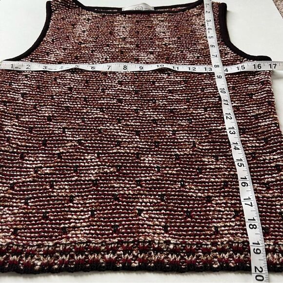 St John Sport Wool Blend Knit Multicolor Sleeveless Luxury Normcore Sweater SZ S - Picture 13 of 14